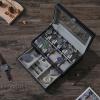 imageBEWISHOME 12Slot Watch Box Watch Case for Men 2Layer Watch Display Organizer Mens Jewelry Box Mens Watch Cases Glass Top Watch Hoder Black Synthetic Leather SSH02CBlackGray