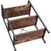 imageBEWISHOME 3 Tier Bookshelf Organizer Rustic Brown Small Bookshelf for Small Spaces Industrial Wooden Storage Bookcase with Metal Frame for Bedroom Living Room and Home Office JCJ32Z