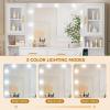 imageBEWISHOME 5512quot Large Vanity Desk with Mirror and LightsMakeup Vanity Table with Glass TopMakeup Desk with Power Outlet 8 DrawersDressing Table for Bedroom Women Girls White FST37W