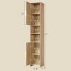 imageBEWISHOME 67quot Tall Bathroom Storage Cabinet Narrow Bathroom Storage Cabinet with doors Freestanding bathroom cabinets with Adjustable Shelves for Corner Spaces Living Room Kitchen YYG01Y