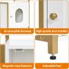 imageBEWISHOME Cat Litter Box Enclosure  Hidden Litter Box for Living Room Large Narrow Cat Furniture with 4 Tier Shelves and Door White Gold