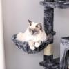 imageBEWISHOME Cat Tree 663 Inch MultiLevel Large Tall Cat Tower with Plush Top Perches Sisal Scratching Post Cat Condo Play House Kitty Activity Center MMJ14H