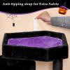 imageBEWISHOME Cat Tree Tower Gothic Cat Tree with Coffin Bed Halloween Gothic Cat House with Scratching Posts Spider Toy Cat Condo for Kittens Black and Red Small MMJ93RBlack and Purple