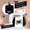 imageBEWISHOME Cat Tree Tower Gothic Cat Tree with Coffin Bed Halloween Gothic Cat House with Scratching Posts Spider Toy Cat Condo for Kittens Black and Red Small MMJ93RBlack and Purple