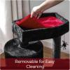 imageBEWISHOME Cat Tree Tower Gothic Cat Tree with Coffin Bed Halloween Gothic Cat House with Scratching Posts Spider Toy Cat Condo for Kittens Black and Red Small MMJ93RBlack and Red