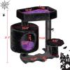 imageBEWISHOME Cat Tree Tower Gothic Cat Tree with Coffin Bed Halloween Gothic Cat House with Scratching Posts Spider Toy Cat Condo for Kittens Black and Red Small MMJ93RBlack and Purple
