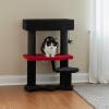 imageBEWISHOME Cat Tree Tower for Indoor Gothic Cat Trees with Coffin Bed Halloween Cat House with Scratching Posts Cat Shelves for Kitten Spider Toy Spooky Coffin Black with Red Small MMJ94R