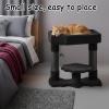 imageBEWISHOME Cat Tree Tower for Indoor Gothic Cat Trees with Coffin Bed Halloween Cat House with Scratching Posts Cat Shelves for Kitten Spider Toy Spooky Coffin Black with Red Small MMJ91RBlack