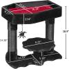 imageBEWISHOME Cat Tree Tower for Indoor Gothic Cat Trees with Coffin Bed Halloween Cat House with Scratching Posts Cat Shelves for Kitten Spider Toy Spooky Coffin Black with Red Small MMJ91RBlack