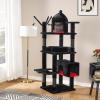 imageBEWISHOME Heavy Duty Gothic Cat Tree 63 in Large Cat Trees Halloween Cat Tower with Coffin Bed Cat Houses with Scratching Posts for Large Cats 20 lbs Tall cat Condos Black ampamp Red