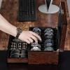 imageBEWISHOME HighEnd Watch Case 12Slot Watch Box with Valet Drawer 2Layer Wooden Watch Display Case for Jewelry Watch Organizer Watch Storage Holder for Men Women Brown SSH02YBrown