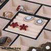 imageBEWISHOME Mens Jewelry Box Organizer Jewelry Box for Men Women with 4 Watch Case Removable Tray Jewelry Display Storage Case Carbon Fiber Design Earring Ring Bracelet Case Black SSH07CBlackBeige