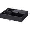 imageBEWISHOME Mens Valet Tray Dresser Organizer Nightstand Organizer for Mens Accessories Jewelries Carbon Fiber Faux Leather Black SSH06CCarbon Fiber