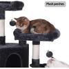 imageBEWISHOME MultiLevel Cat Tree Tower for Indoor Cats with Sisal Scratching PostsPerches Cat Condo Furniture for Large Cats Kitty Activity Center Kitten Play House Grey MMJ05B