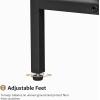 imageBEWISHOME Narrow Side Table with Charging Station Narrow End Table Night Stand Bedside Table with Metal Legs Black Nightstand for Living Room ampamp BedroomSmall Table Accent Table Bed Side Table KTZ03B