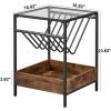 imageBEWISHOME Nightstand Bedside Table with Metal Frame End Table Side Table with Open StorageSmall Table for Living Room Bedroom Night Stand Tempered Glass End Table Bed Side Table Accent Table KTZ61Z