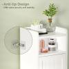 imageBEWISHOME Small Bathroom Cabinet Bathroom Storage Cabinet with Adjustable Shelves ampamp 2 DoorsNarrow Toilet Paper Cabinets79 x 79 x 315 Inches for Small Spaces White YYG03WWhite