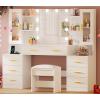 imageBEWISHOME Vanity Desk with Mirror and Lights591quot Large Makeup Vanity Table with Power Outlet and StoolDressing Table with 8 Drawers ampamp 6 Storage ShelvesWhite Makeup Vanitys for Bedroom Women FVT67W