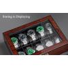 imageBEWISHOME Watch Case 12Slot Watch Box with Large Glass Lid Wooden Watch Box Organizer for Men Watch Storage with Removable Watch Pillows Synthetic Leather Interior Brown SSH12Y10 Solts