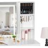 imageBEWISHOME White Vanity Desk with Mirror and LightsMakeup Vanity L Shape Change Makeup Desk with 6 Drawers Stool Power Outlet Jewelry StorageDressing Table with Dresser for Bedroom Girls Women FST26W