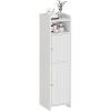 imageBEWISHOME Small Bathroom Cabinet Bathroom Storage Cabinet with Adjustable Shelves ampamp 2 DoorsNarrow Toilet Paper Cabinets79 x 79 x 315 Inches for Small Spaces White YYG03WWhite