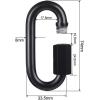 imageBEWISHOME D Shape Locking Carabiner Black Quick Links Chain Links Heavy Duty Durable Chain ConnectorBlack HDK03Black 8 PCS