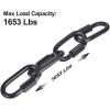 imageBEWISHOME D Shape Locking Carabiner Black Quick Links Chain Links Heavy Duty Durable Chain ConnectorBlack HDK03BlackM84PACK
