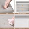 imageBEWISHOME Shoe Storage Bench Shoe Bench with Padded Seat Cushion 500 LB Capacity 2Tier Storage Bench for Entryway Entryway Bench with Adjustable Shelf for Living Room Bedroom Hallway White KHD01W