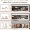 imageBEWISHOME Shoe Storage Bench Shoe Bench with Padded Seat Cushion 500 LB Capacity 2Tier Storage Bench for Entryway Entryway Bench with Adjustable Shelf for Living Room Bedroom Hallway White KHD01W